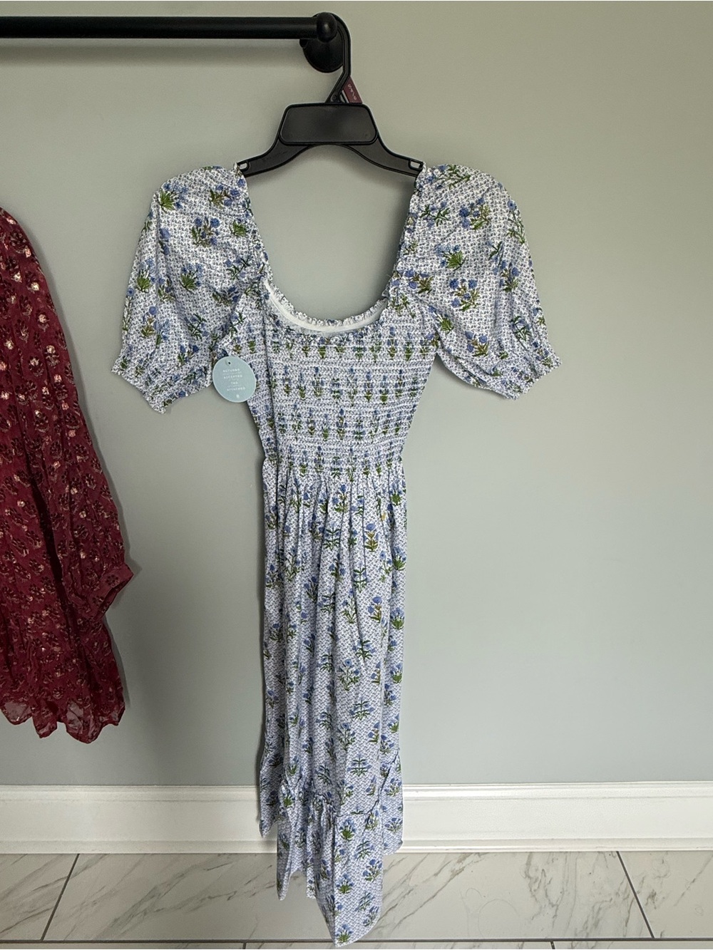 Hill House Louisa Nap Dress NWT - Blue Block Print